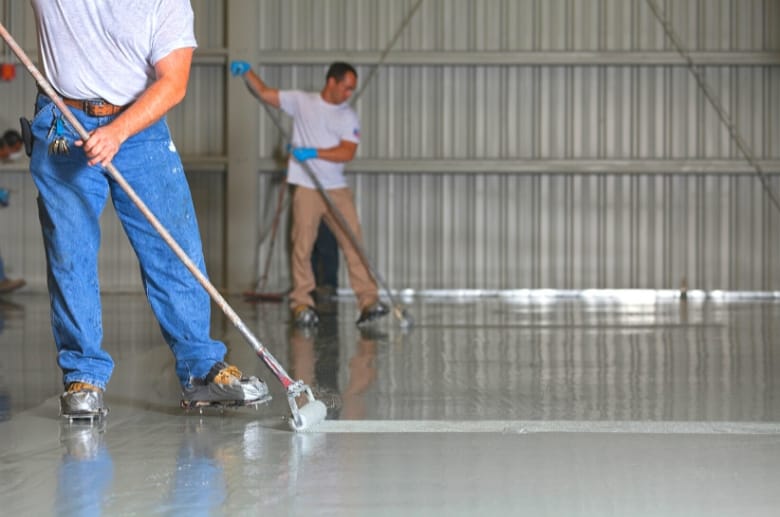 The best way on how to apply garage floor epoxy is to call a professional.
