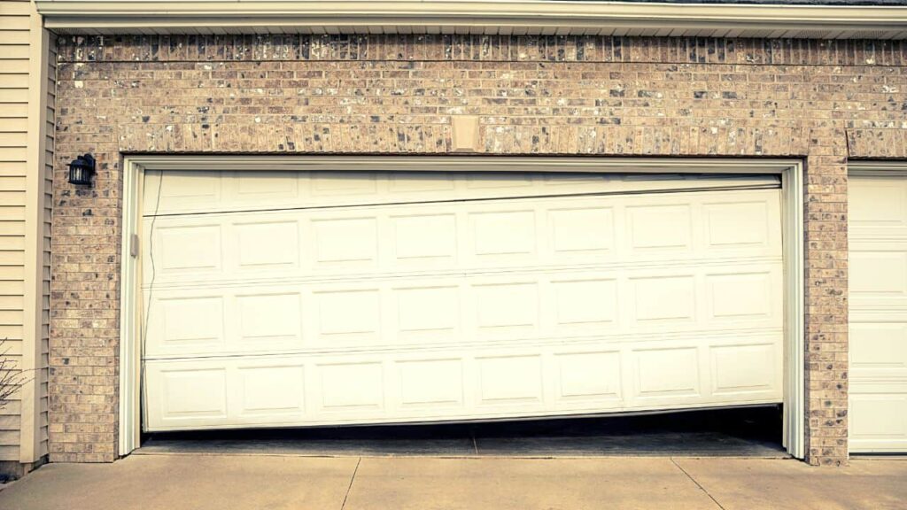 Door is off track and its one of the main garage door problems many homeowner deal with on daily basis