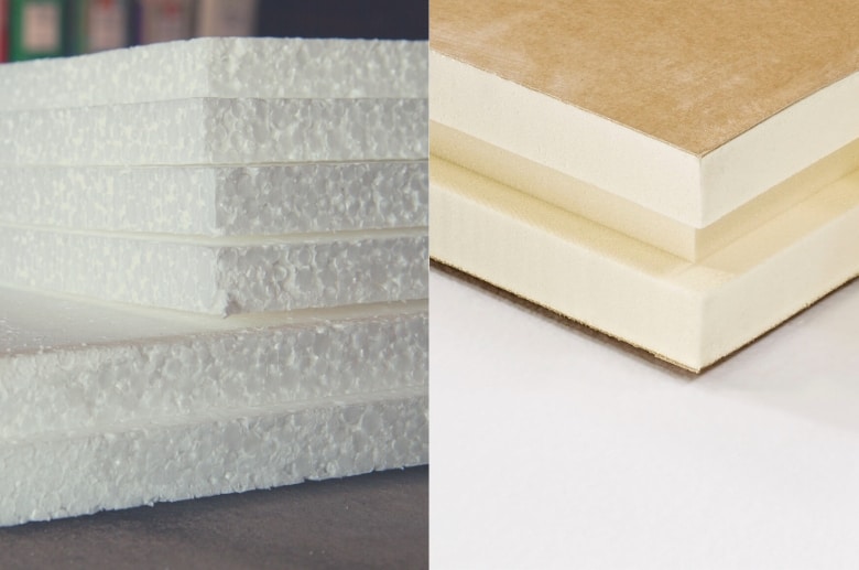 Polystyrene and Polyurethane are commonly used in insulated garage doors.