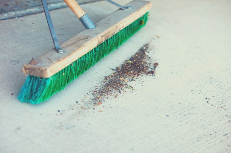 Both needs regular sweeping and cleaning when deciding between painting garage floor vs epoxy.
