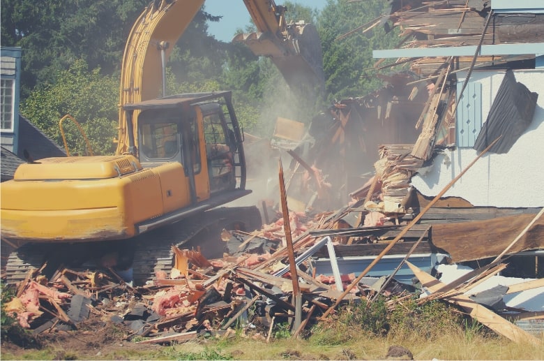 A building is being demolished. Can you build a garage without a permit? No, it will be demolished.