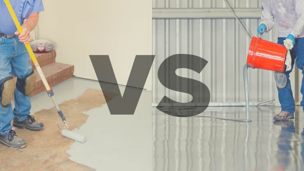 Decide which one is better to go with - painting garage floor vs epoxy.