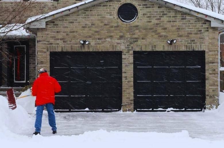 Garage door wont close in cold weather.