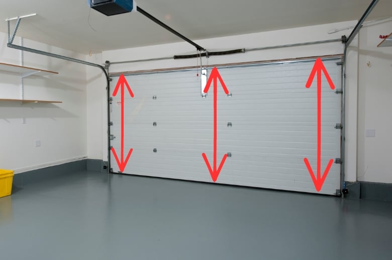 Measure the height when measuring a garage door.