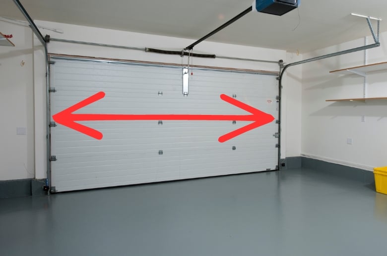 Measure the width when measuring a garage door.