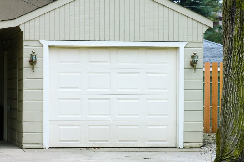 A raised panel garage doors.