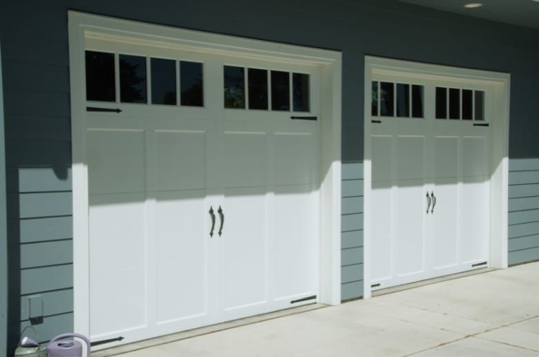 A recessed panel garage doors.