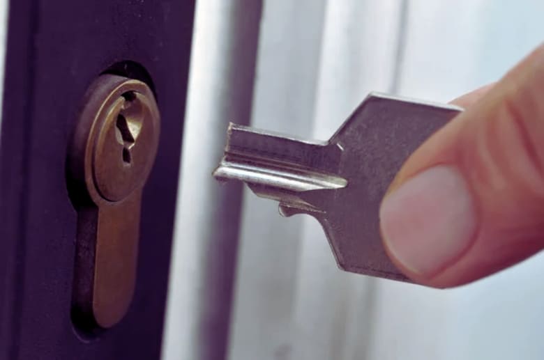 A key is broken and left inside the lock. It can be a cause to get you locked out of garage door.