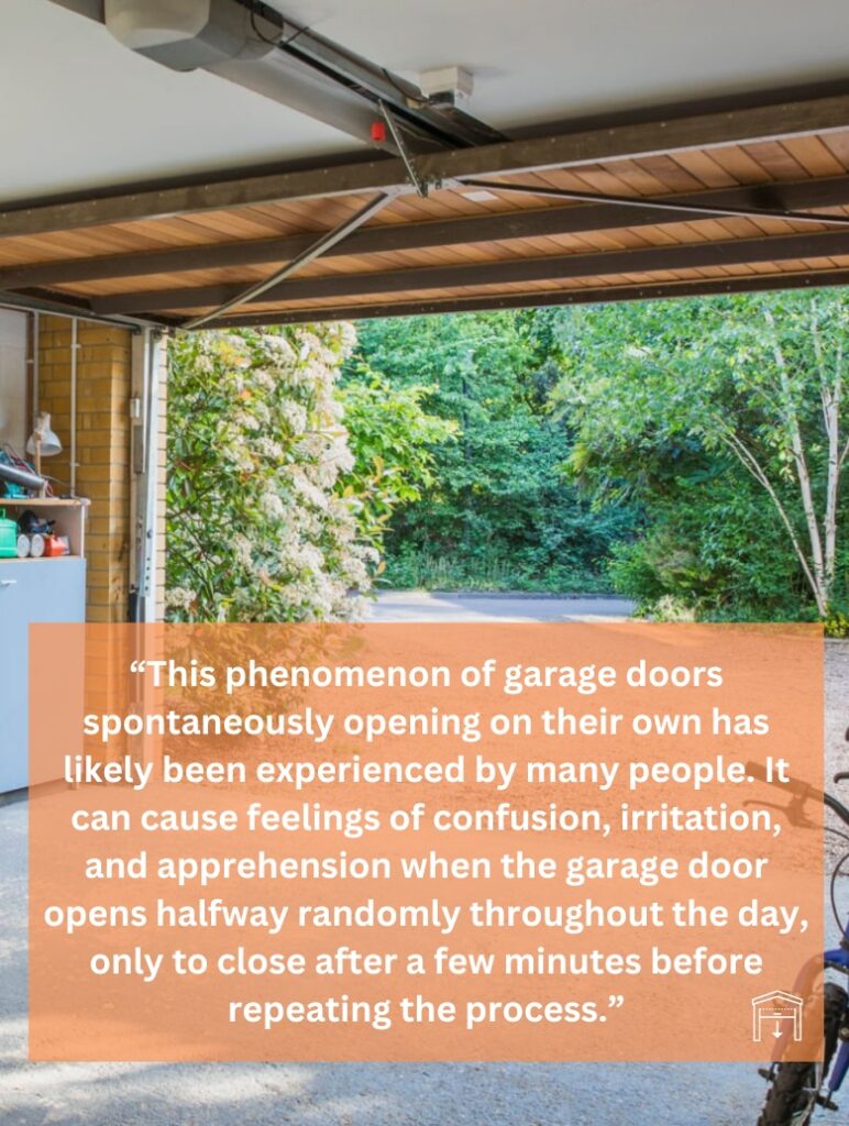 An open garage door.